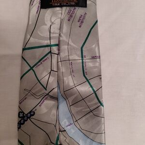 NEW ORLEANS Gray Map Design Tie